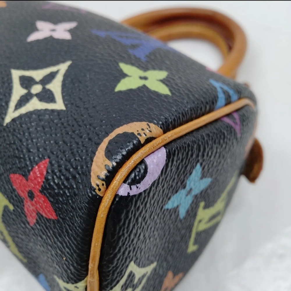 Authentic LOUIS VUITTON Multicolor Mini Sac HL Speedy in Black. - Picture 7 of 17